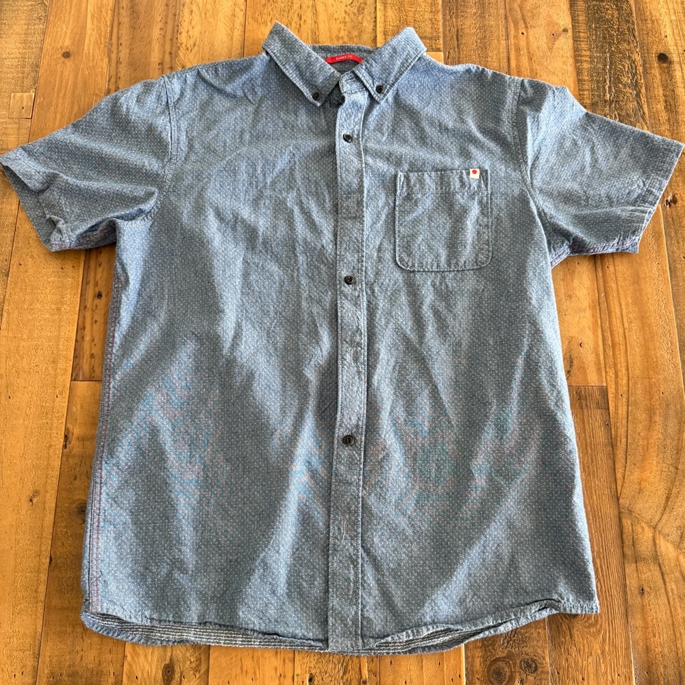Roark Revival Casual Blue w/ Micro white dot Button-Down Shirt
